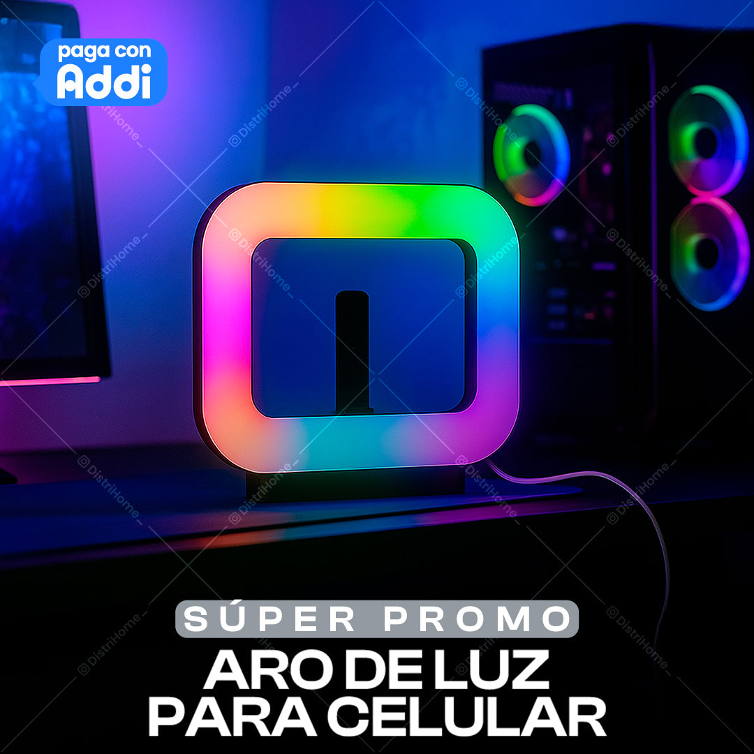 ARO DE LUZ CUADRADO PARA CELULAR