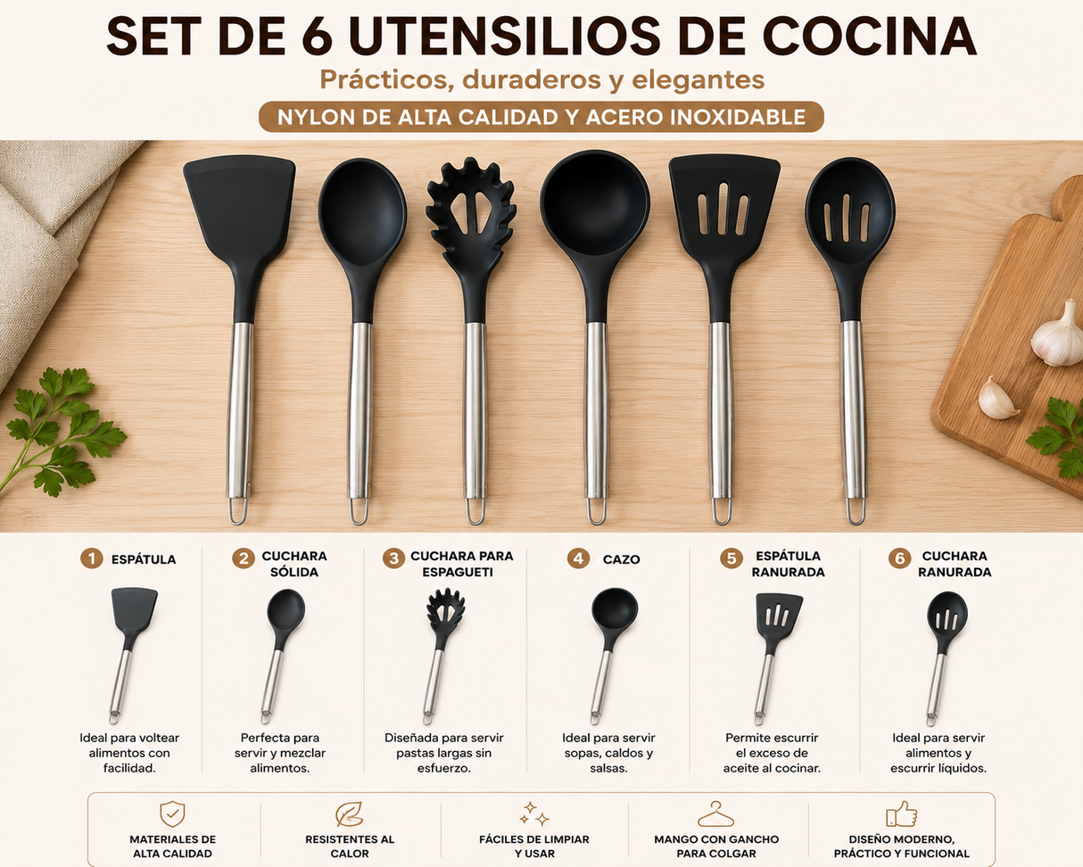 JUEGO DE UTENSILIOS DE 20 PCS