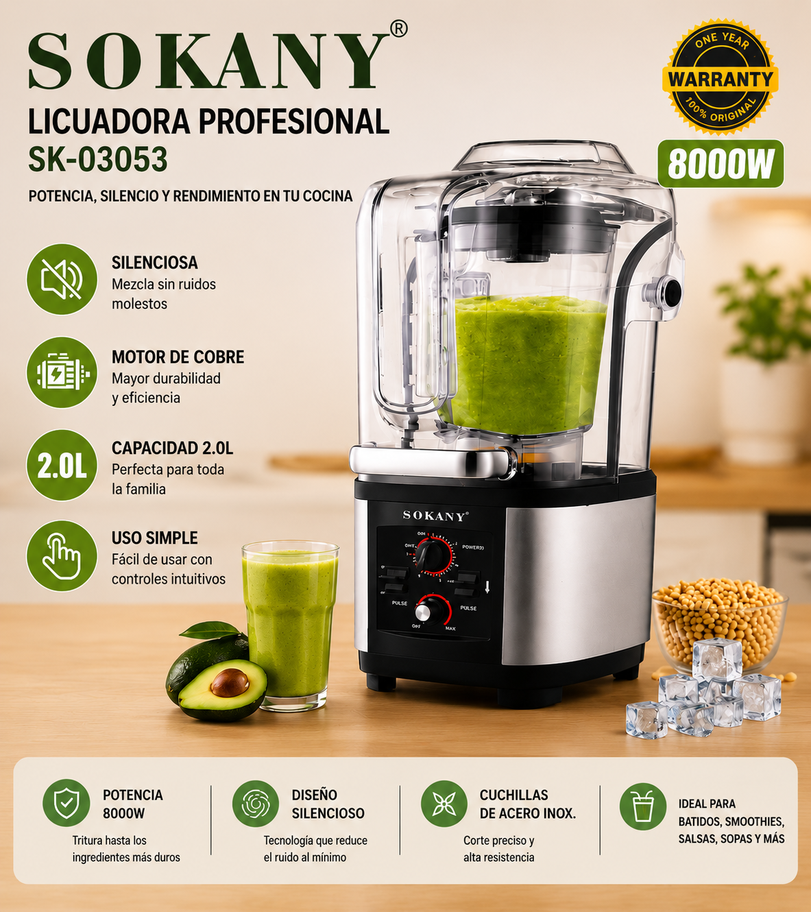 LICUADORA 8000W PROFESIONAL