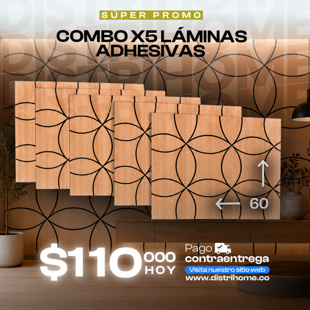 COMBO X5 LAMINAS ADHESIVAS