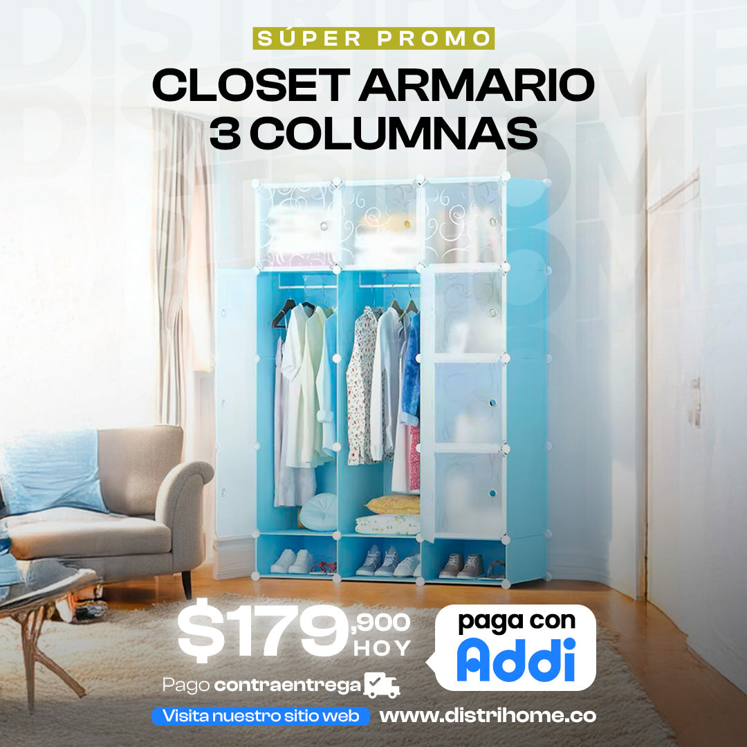 3 COLUMNAS CLOSET ARMARIO LAMINAS