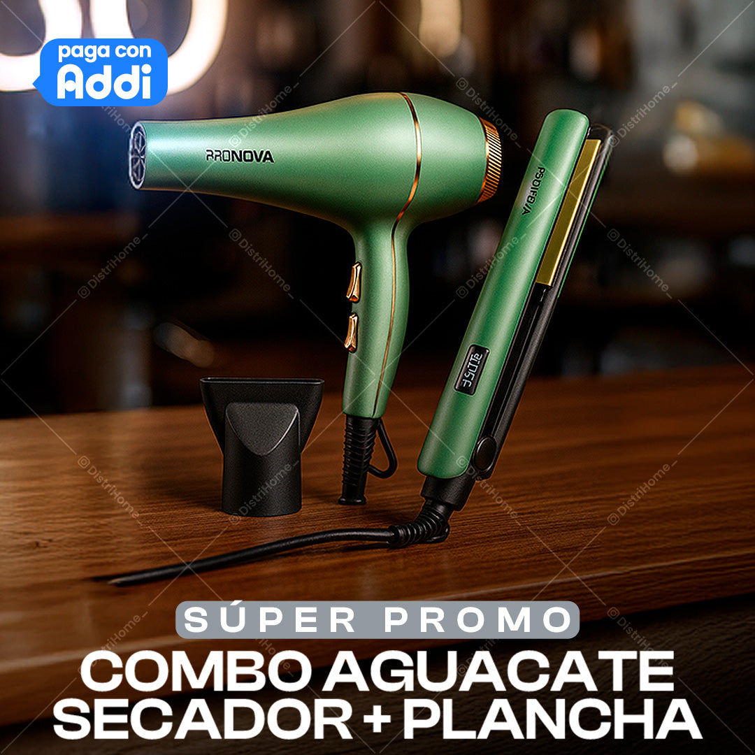 COMBO PLANCHA AGUACATE + SECADOR
