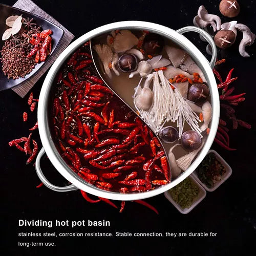 OLLA EN ACERO CON DIVISION HOGAR