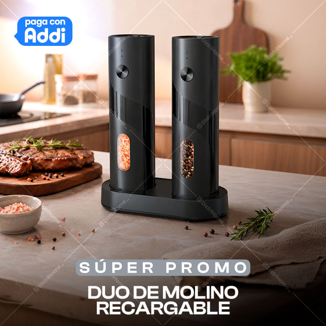 DUO DE MOLINO SAL - PIMIENTA ELECTRICO RECARGABLE