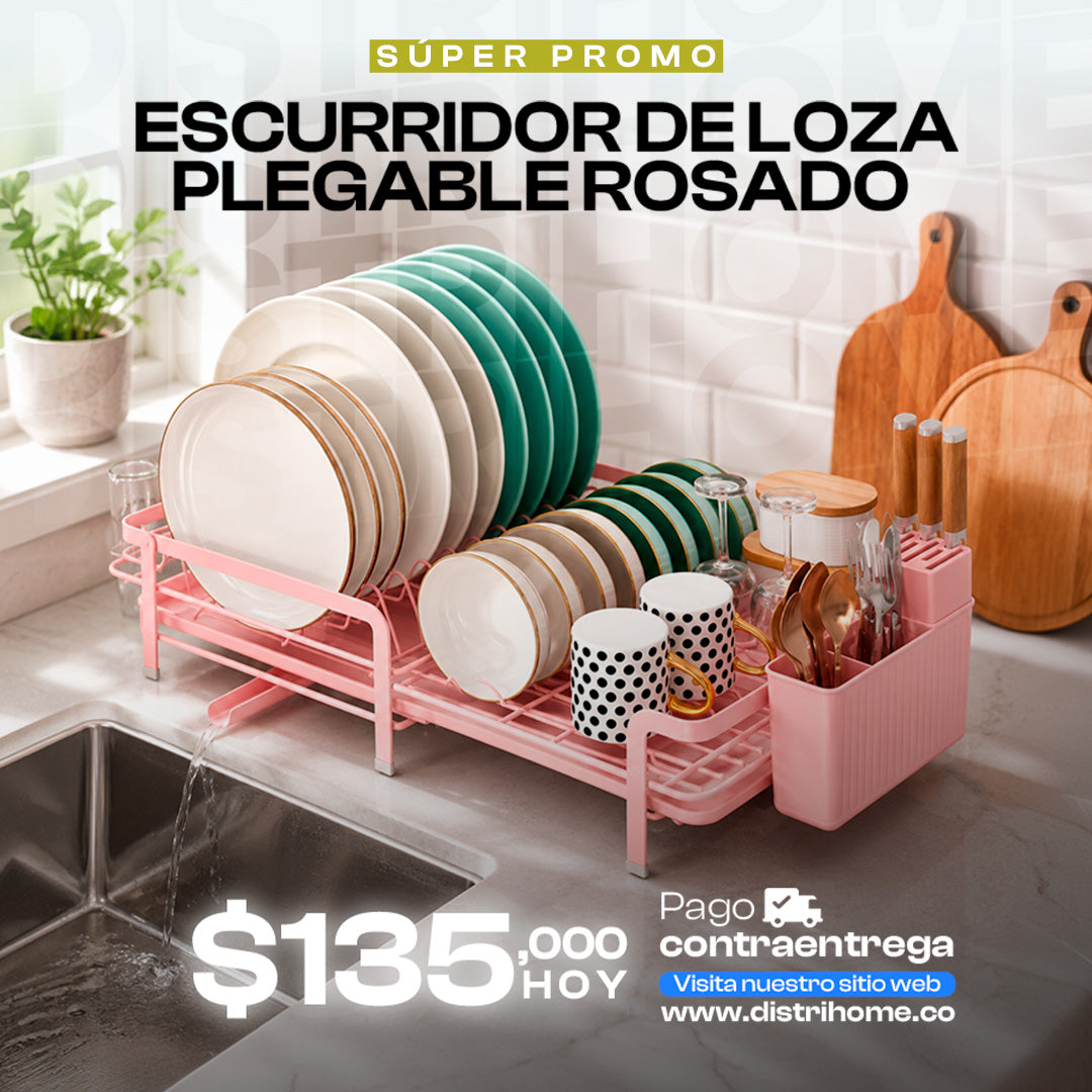 ESCURRIDOR ROSADO PLEGABLE