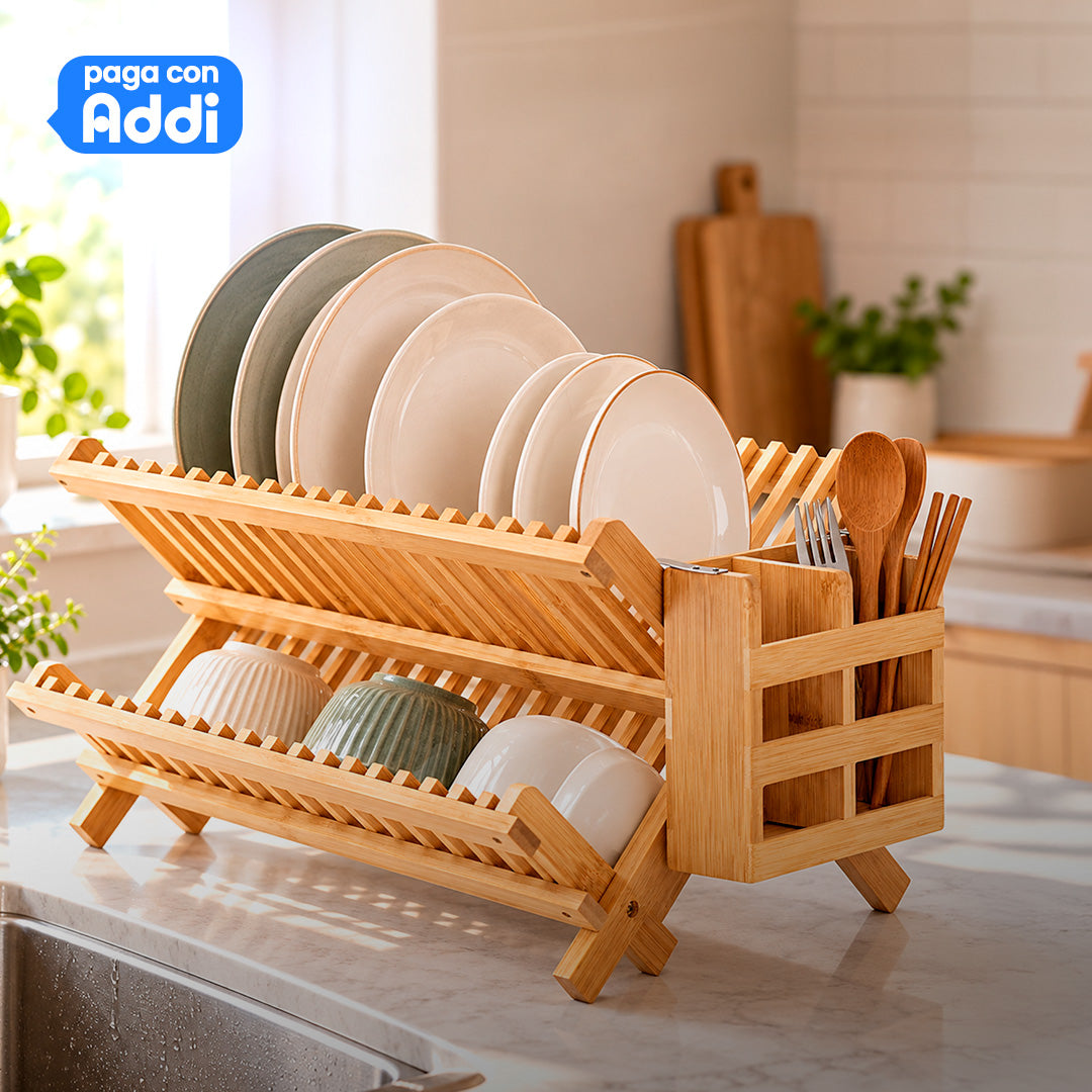 ORGANIZADOR DE PLATOS EN MADERA (T)