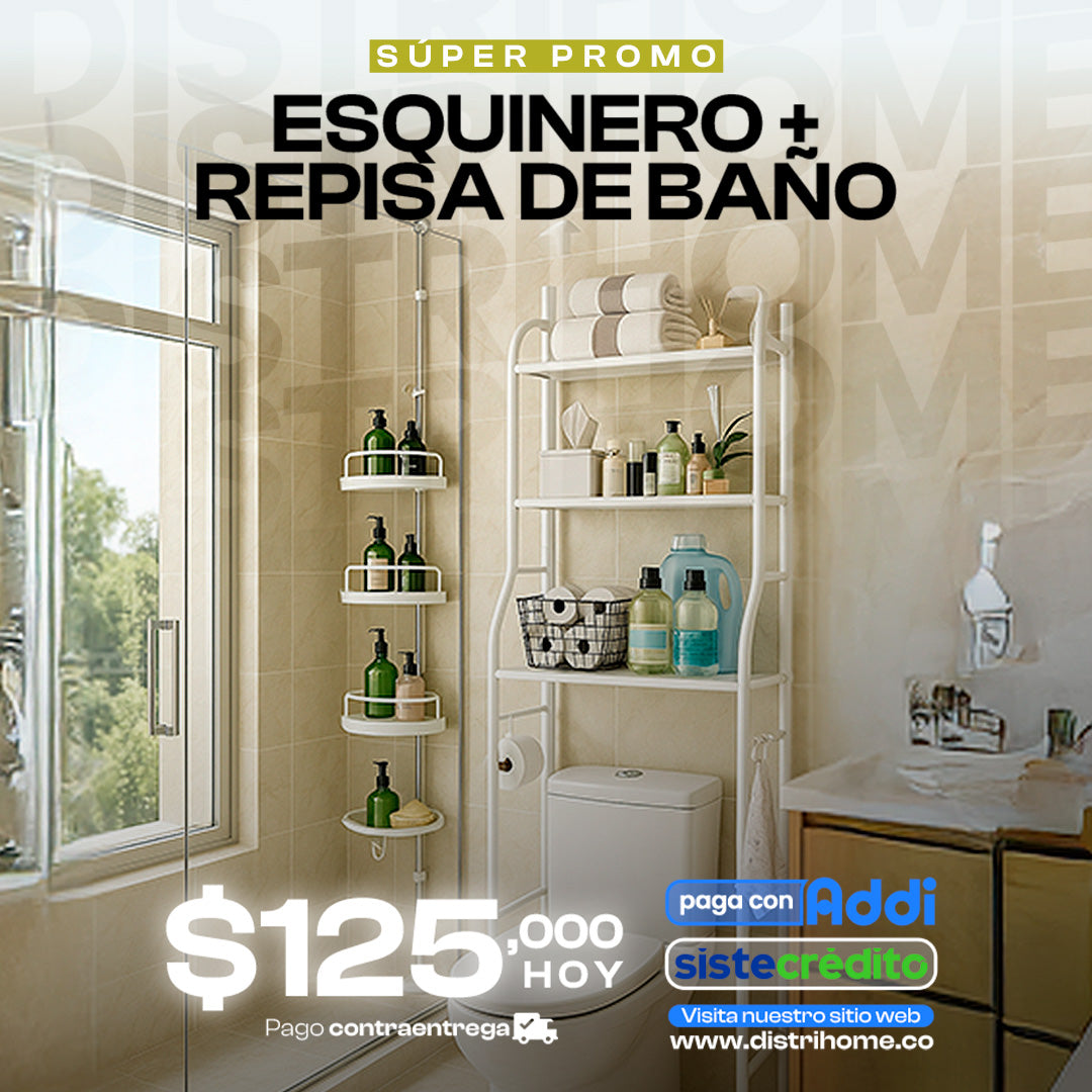 COMBO REPISA DE BAÑO + ESQUINERO