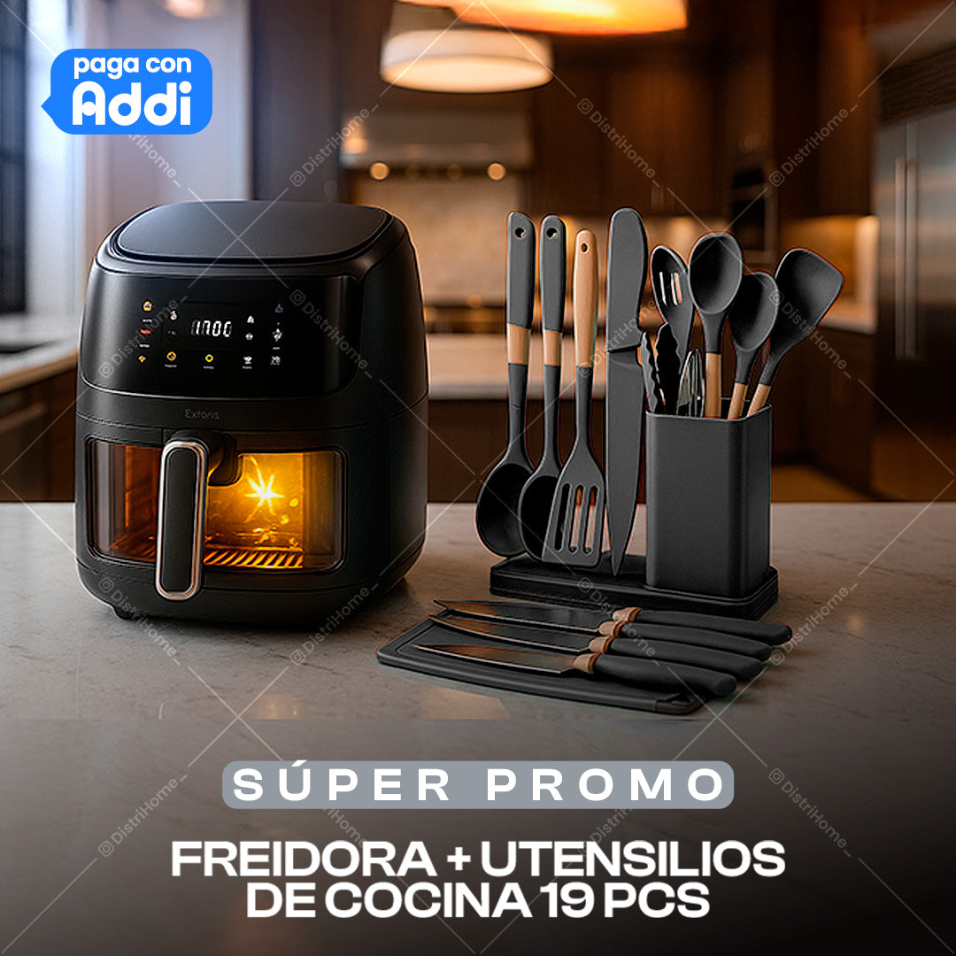 COMBO FREIDORA + UTENSILIOS DE 19 PCS