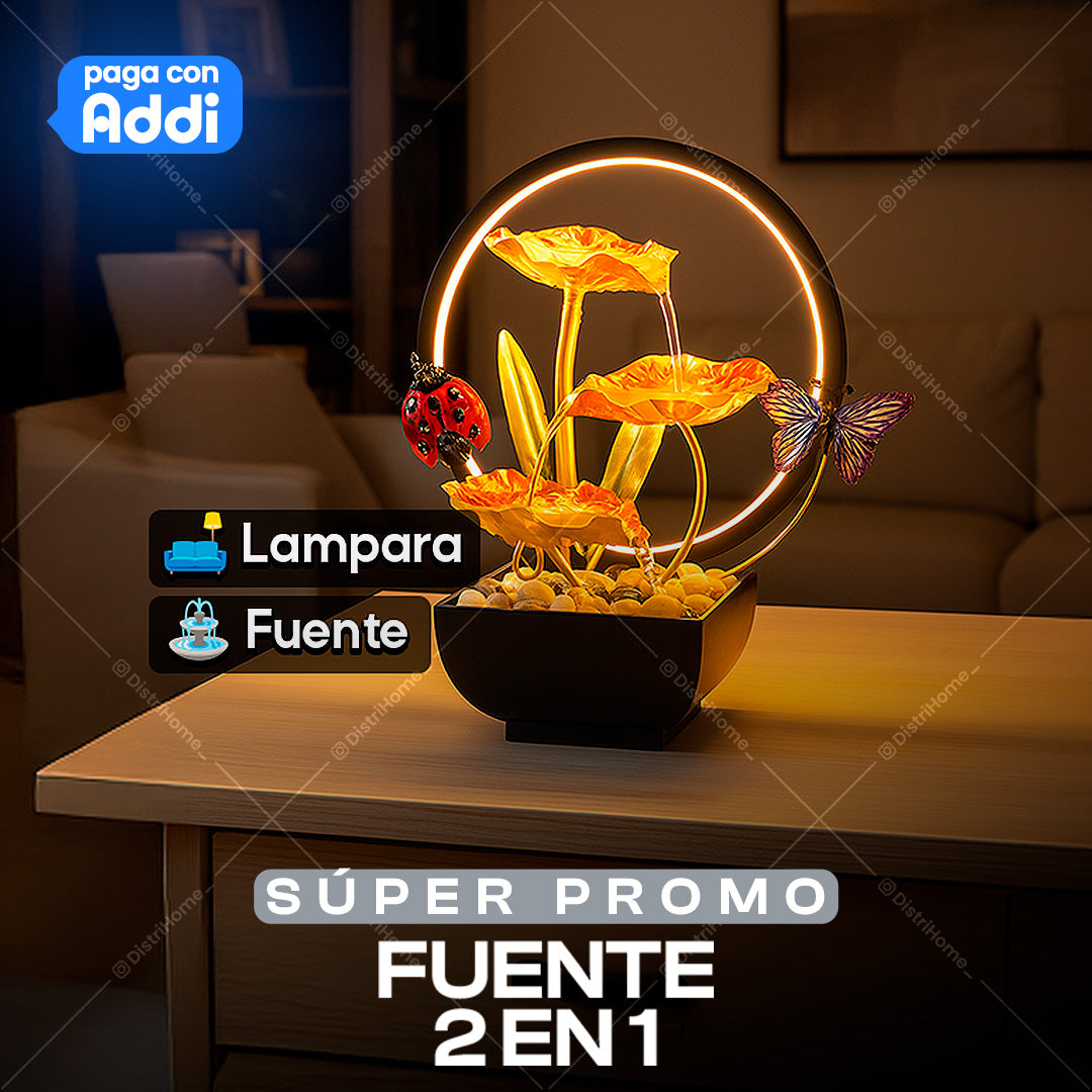 FUENTE 2 EN 1 DORADA