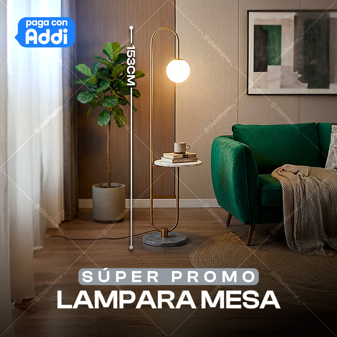 LAMPARA MESA EN MARMOL