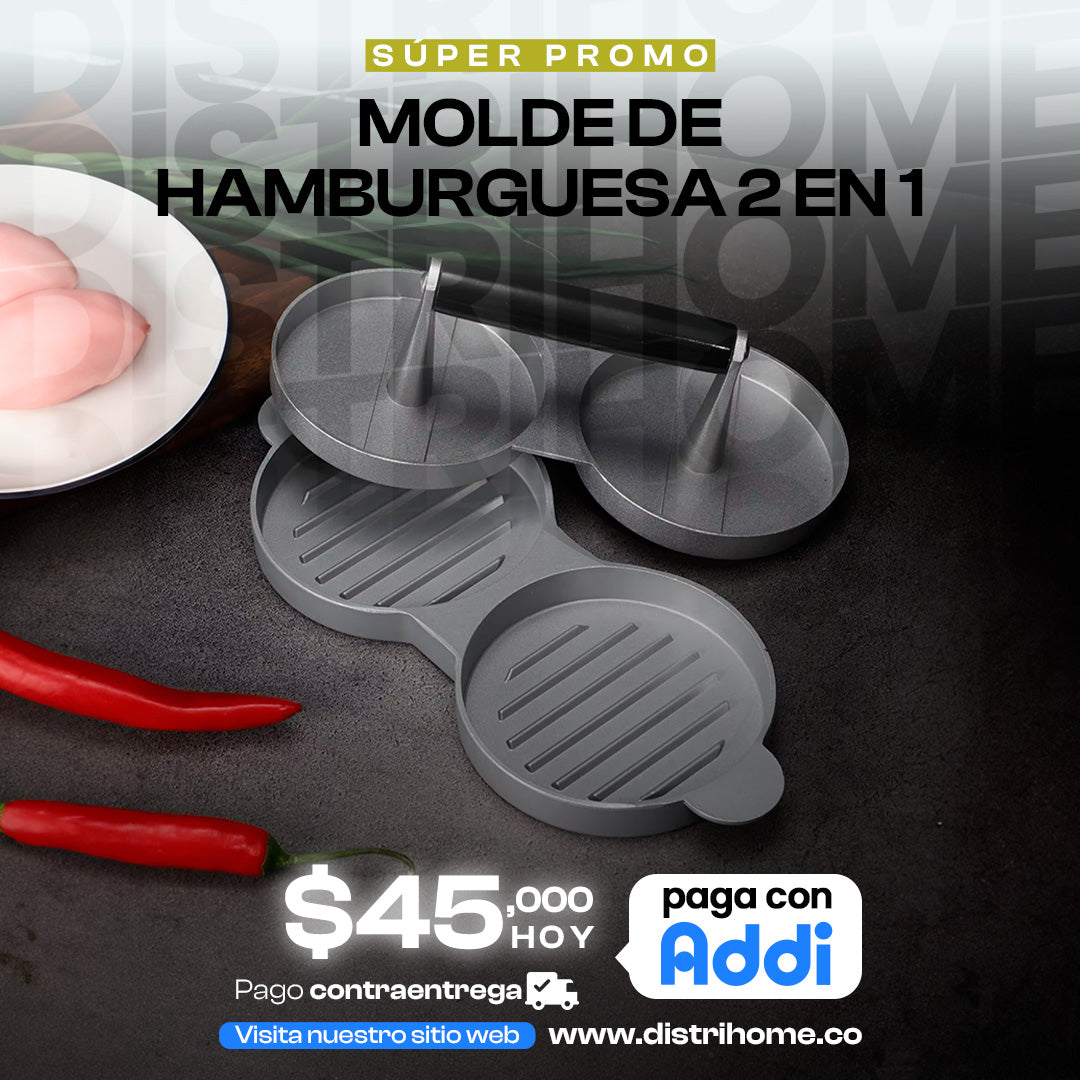 REMATE MOLDES 2 EN 1 DE HAMBURGUESA