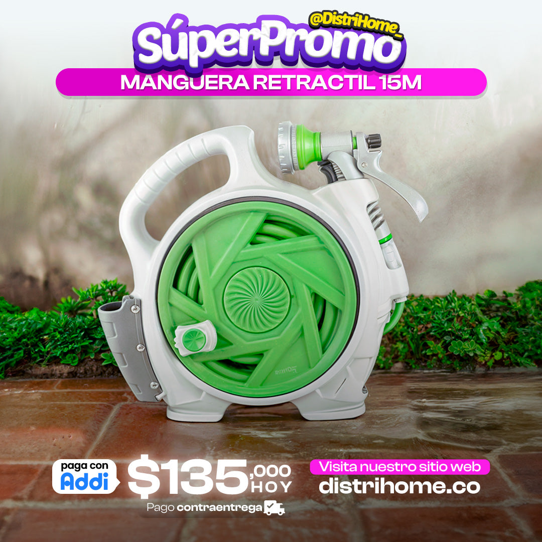 MANGUERA DE 15M RETRACTIL HOGAR