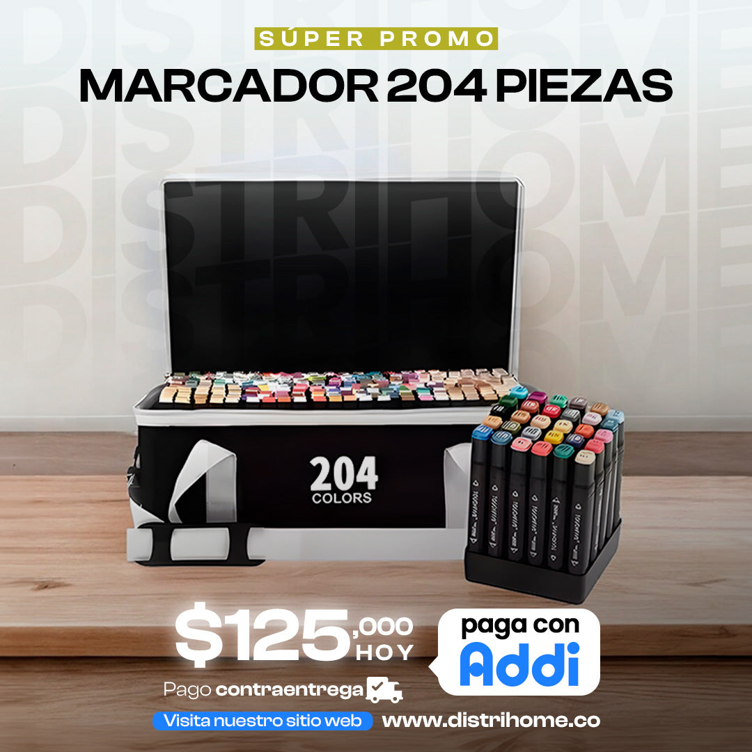 MARCADORES 204 PIEZAS