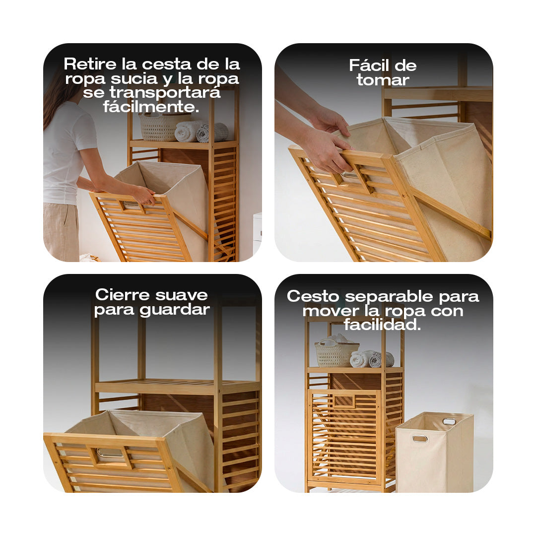 REPISA ORGANIZADOR DE BAÑO EN MADERA
