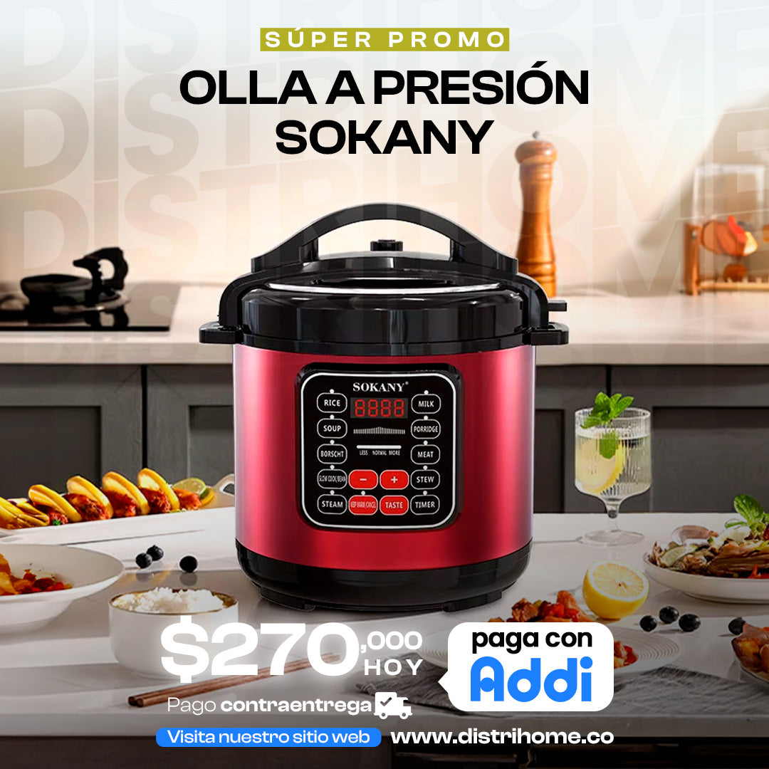 OLLA 5L A PRESION ELECTRICA MULTIFUNCIONAL PITADORA HOGAR