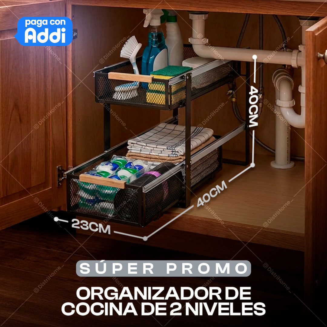 ORGANIZADOR DE COCINA DE 2 NIVELES