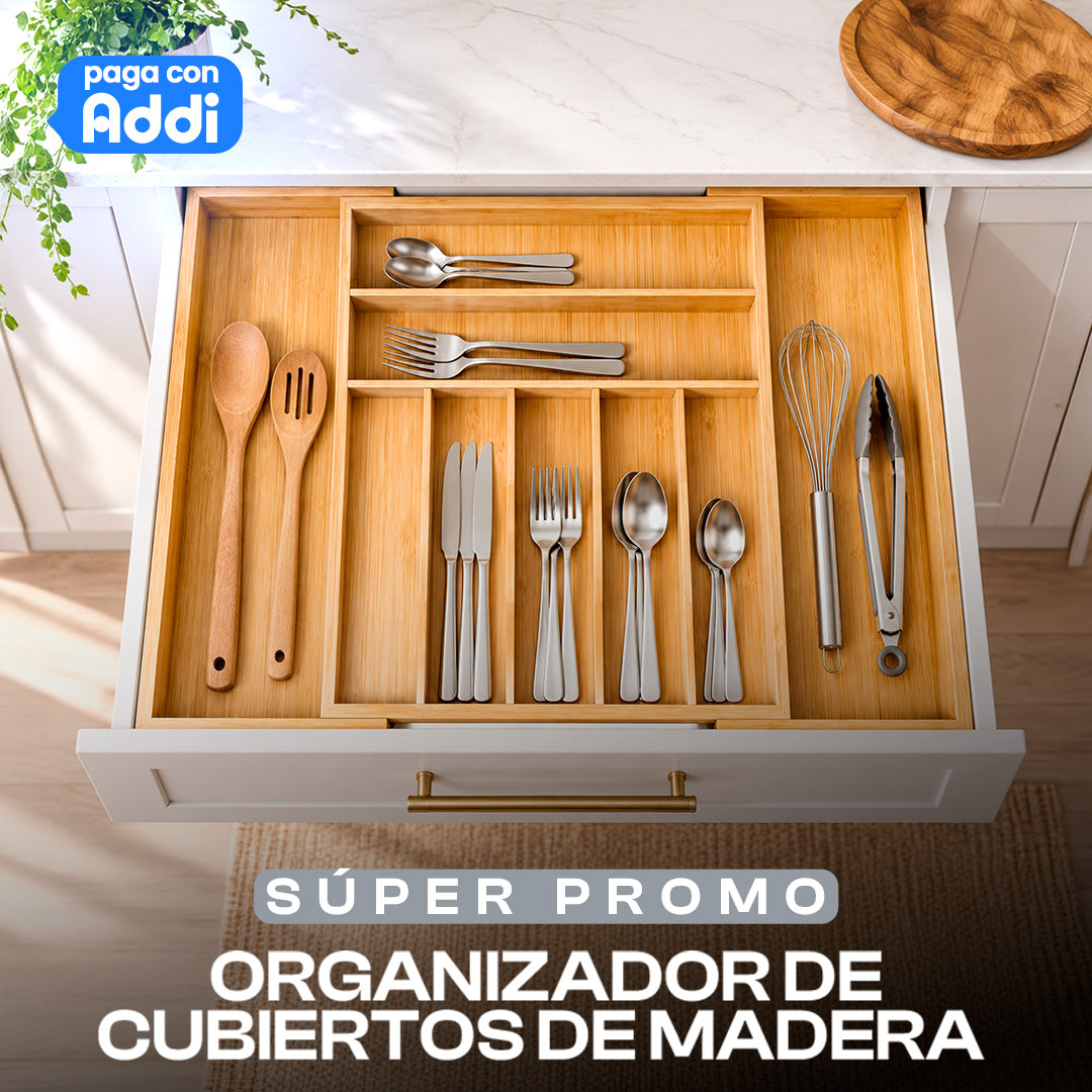ORGANIZADOR DE CUBIERTOS MADERA (T)