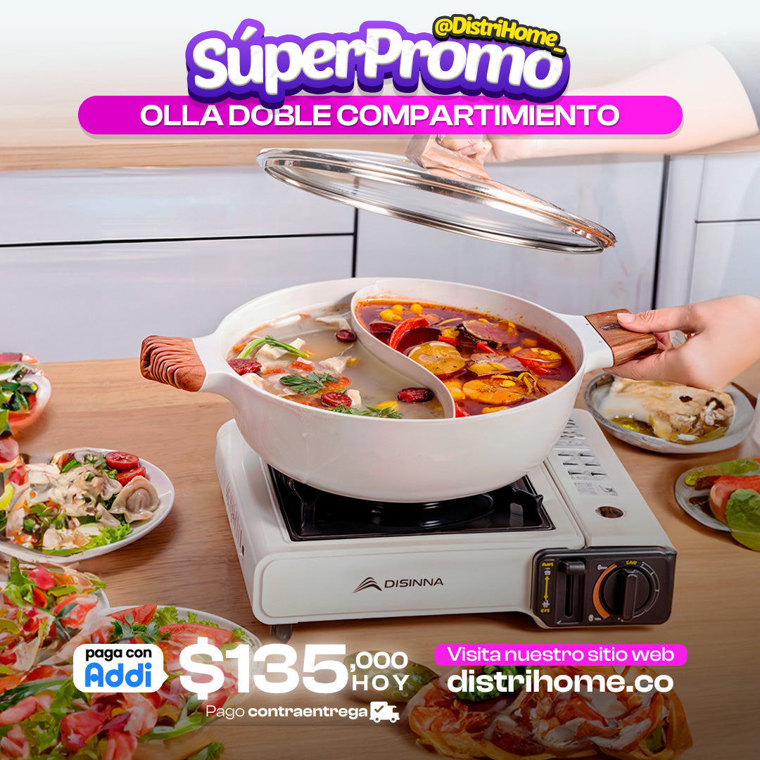 OLLA EN ACERO CON DIVISION HOGAR