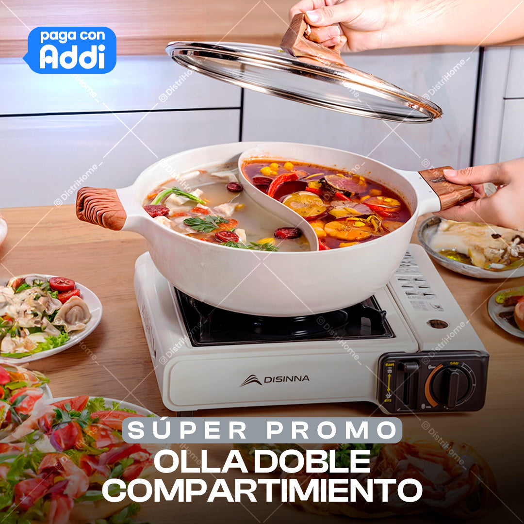 OLLA EN ACERO CON DIVISION HOGAR