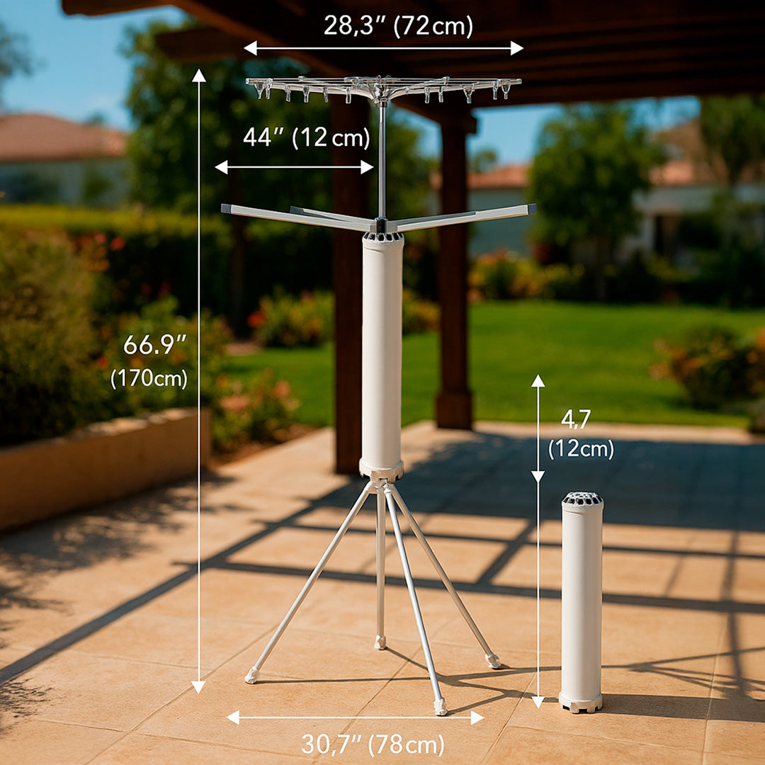 TENDEDERO DE ROPA PLEGABLE 2 EN 1
