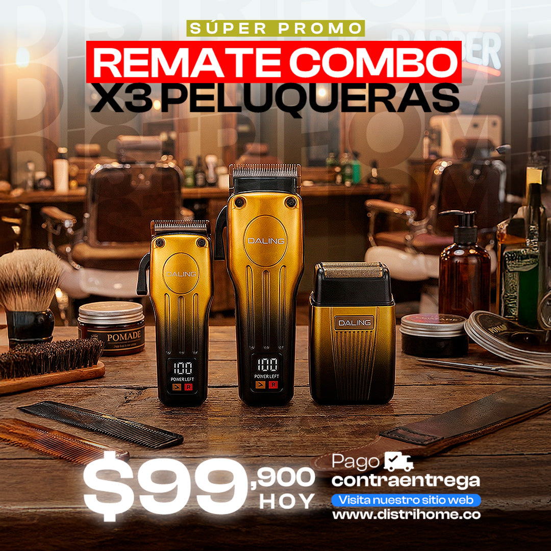COMBO X3 PELUQUERAS GOLD