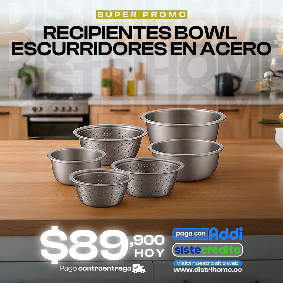 RECIPIENTES BOWL EN ACERO