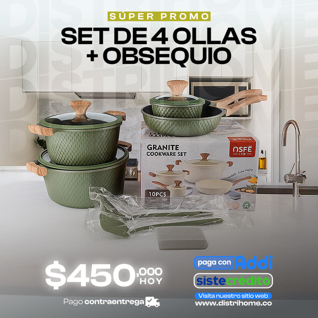 JUEGO DE OLLA CORRUGADA X4 + OBSEQUIO