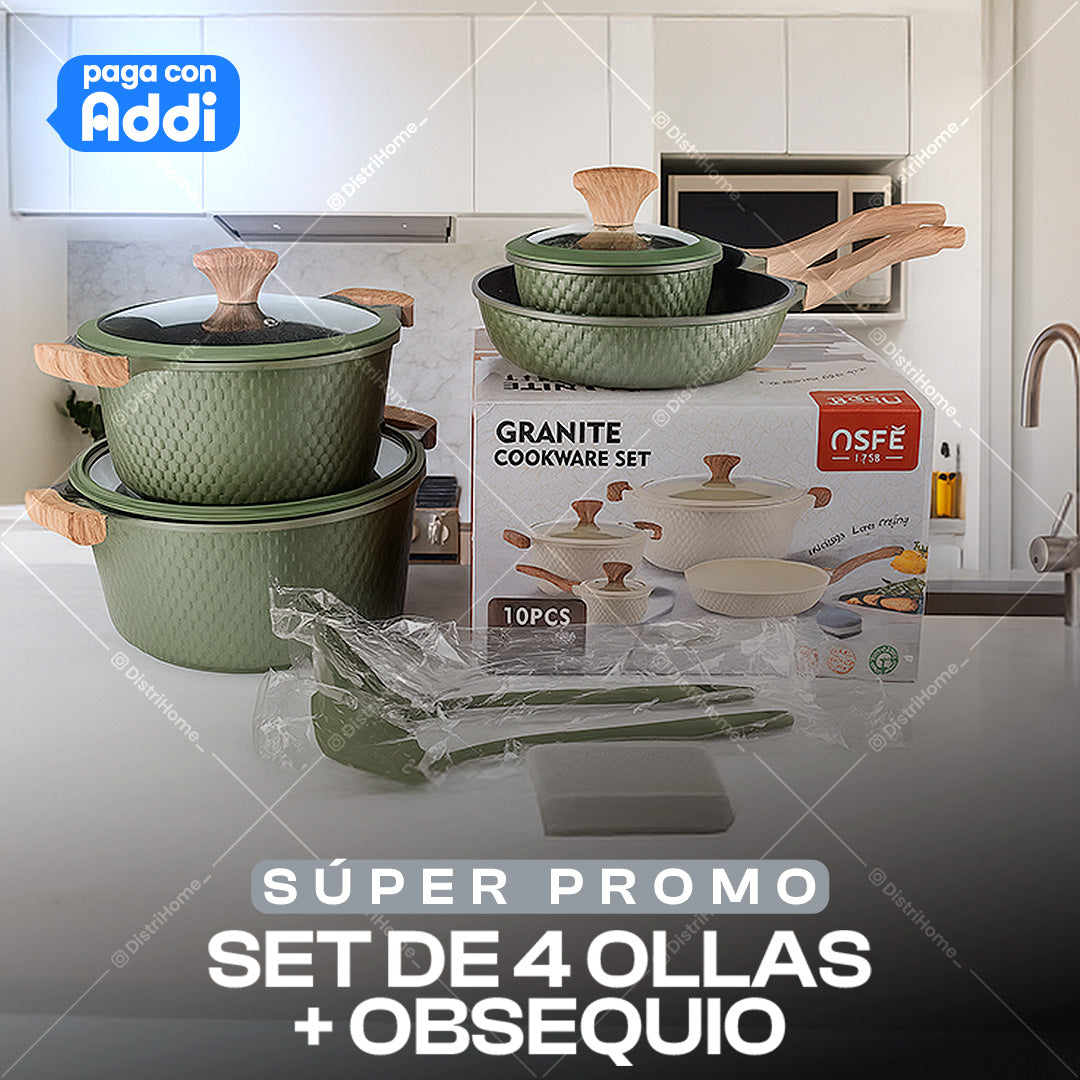 JUEGO DE OLLA CORRUGADA X4 + OBSEQUIO