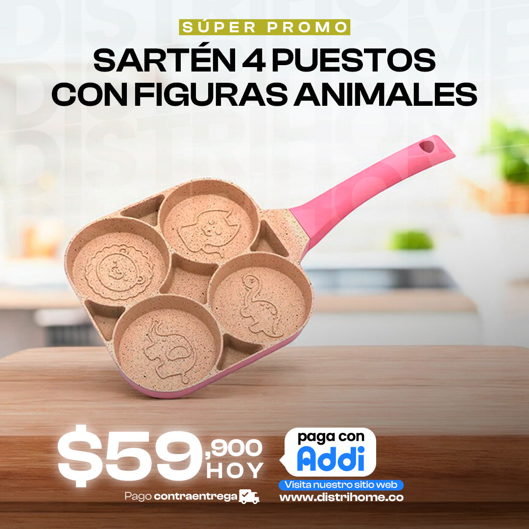 SARTEN 4 PUESTOS ANIMALES