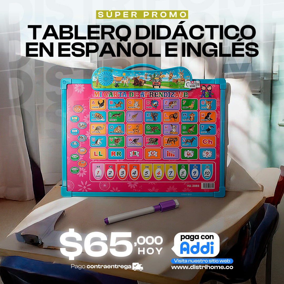 TABLERO DIDÁCTO EN ESPAÑOL E INGLES