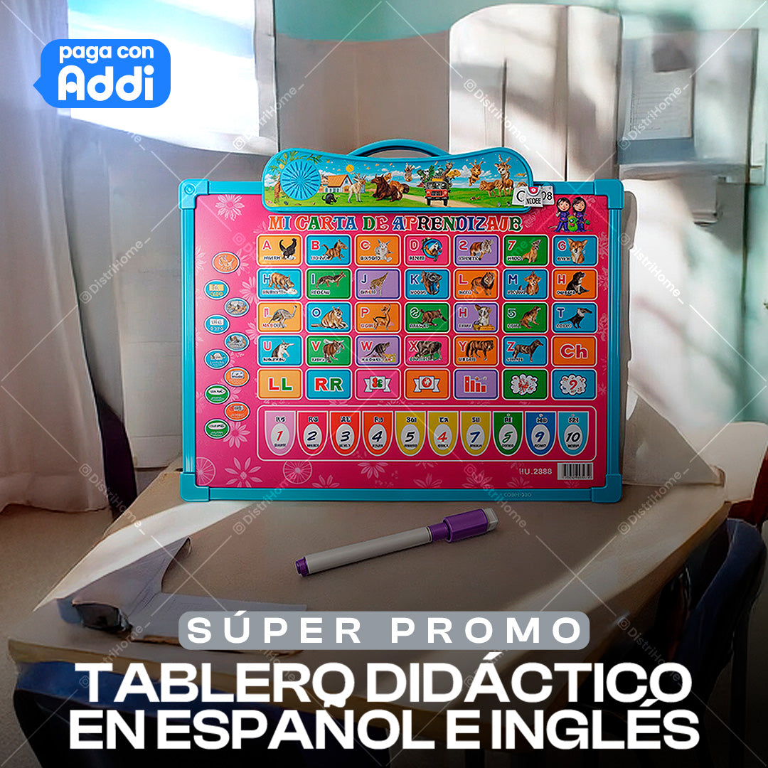 TABLERO DIDÁCTO EN ESPAÑOL E INGLES