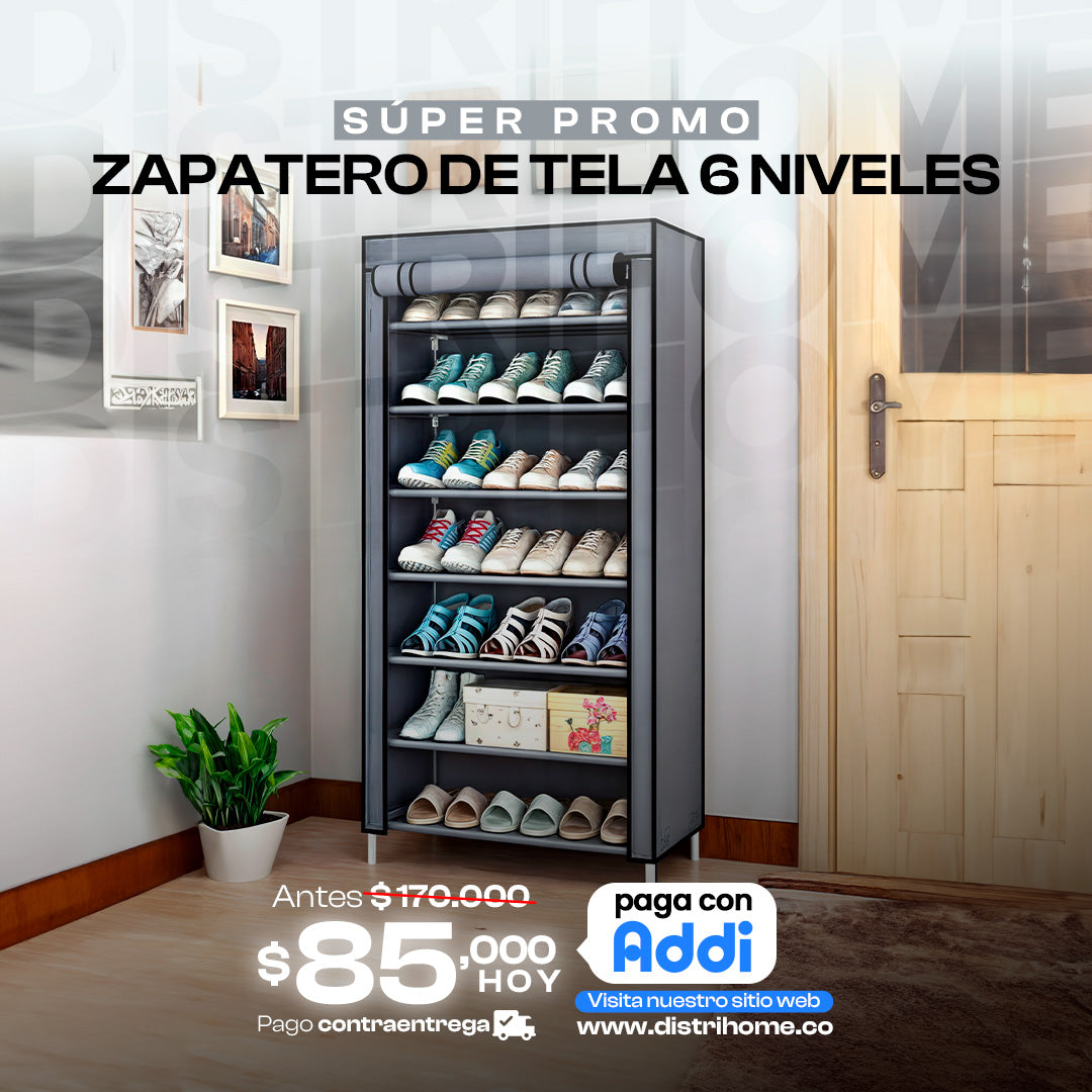 ORGANIZADOR DE ZAPATOS 6 PISOS