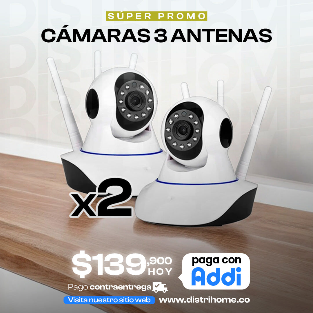 COMBO CAMARA 3 ANTENAS X 2