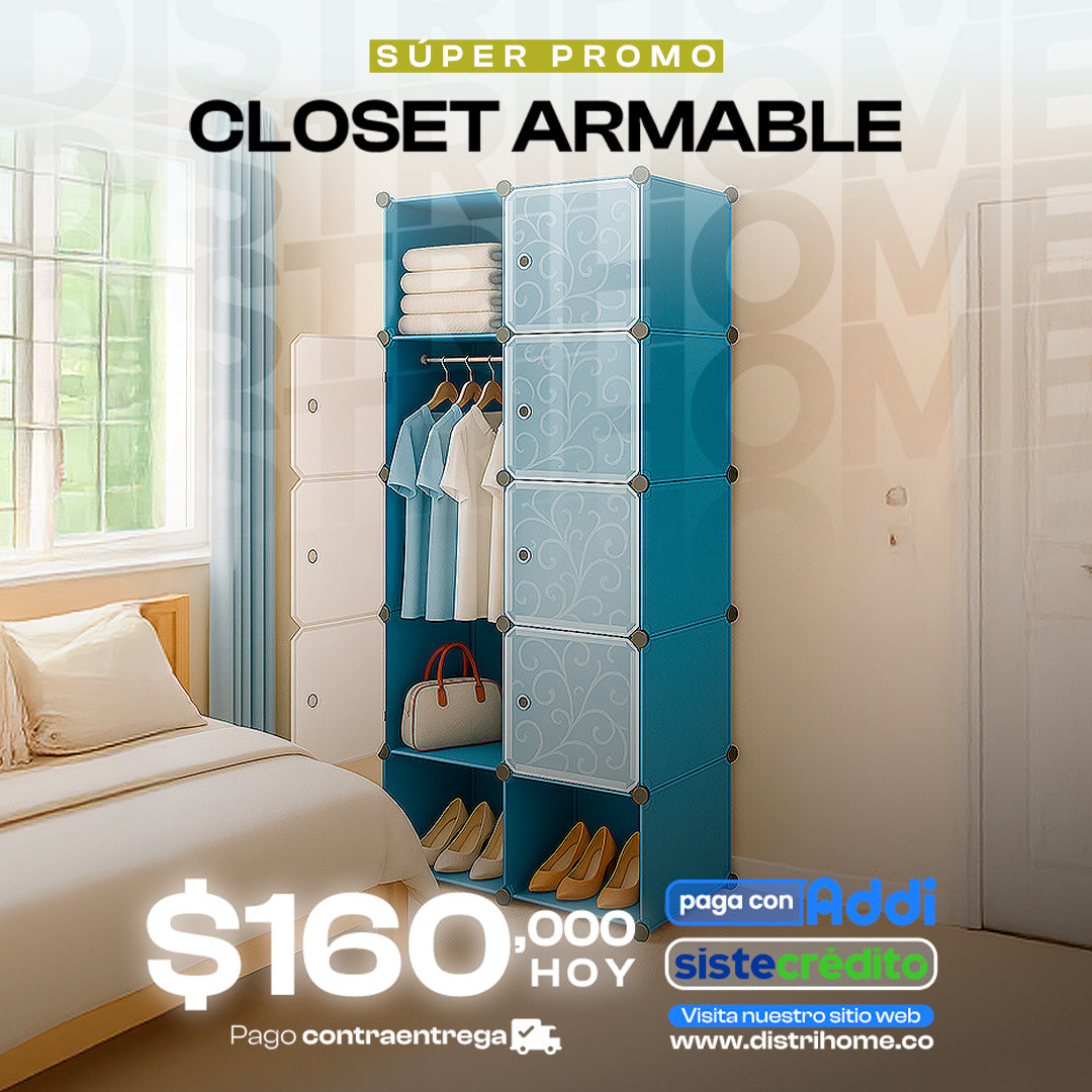 CLOSET ARMARIO DE 2 COLUMNAS