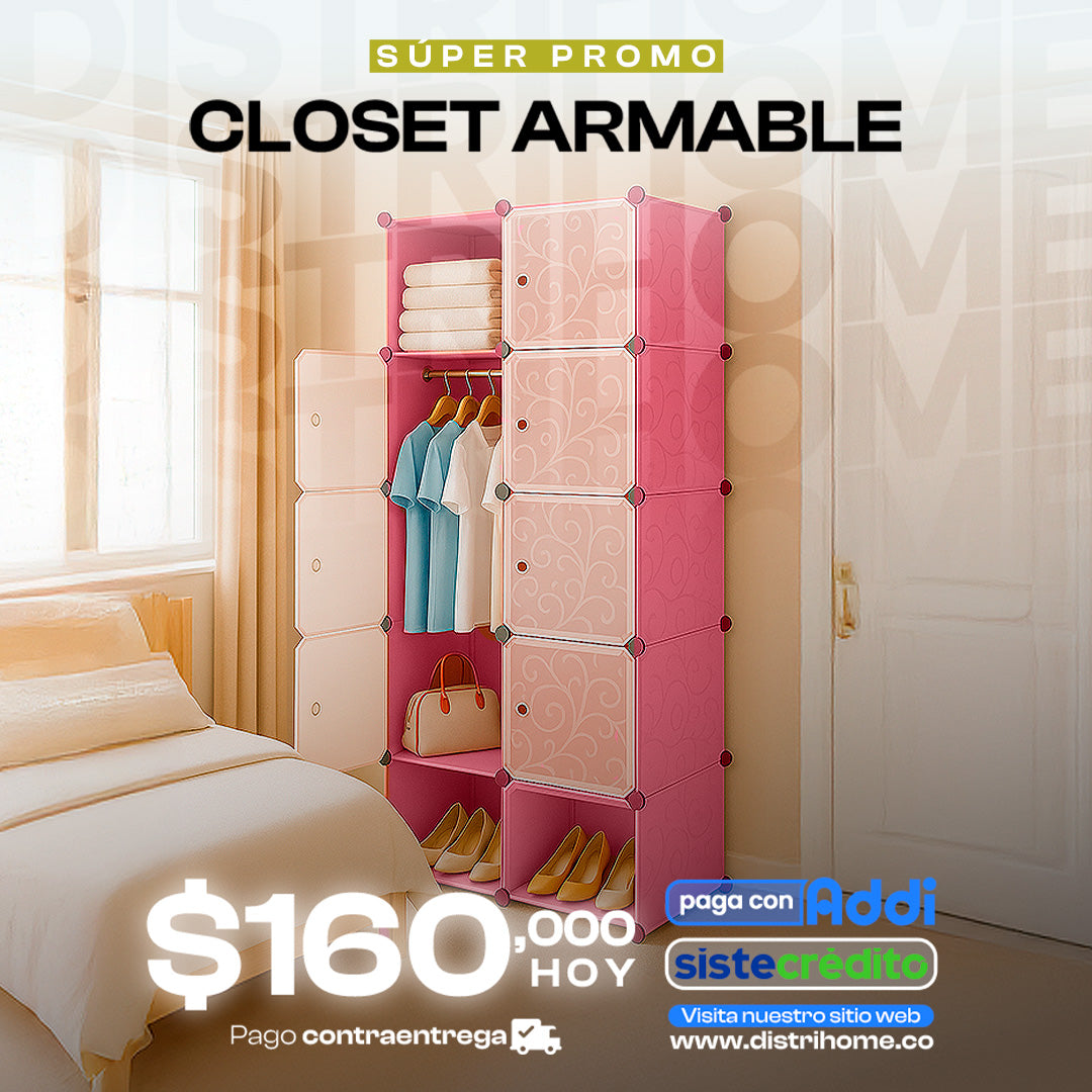CLOSET ARMARIO DE 2 COLUMNAS
