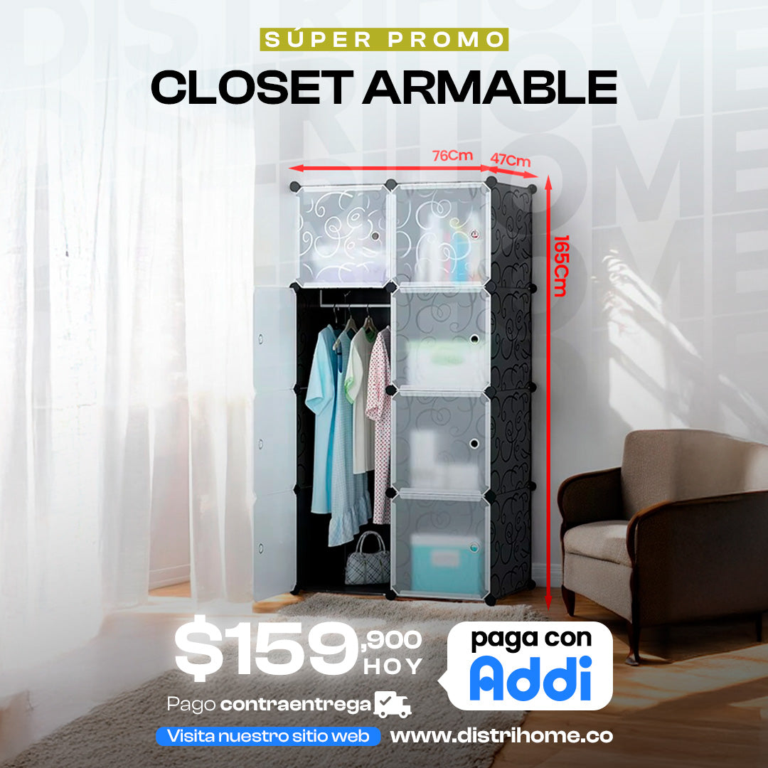 CLOSET ARMARIO DE 2 COLUMNAS