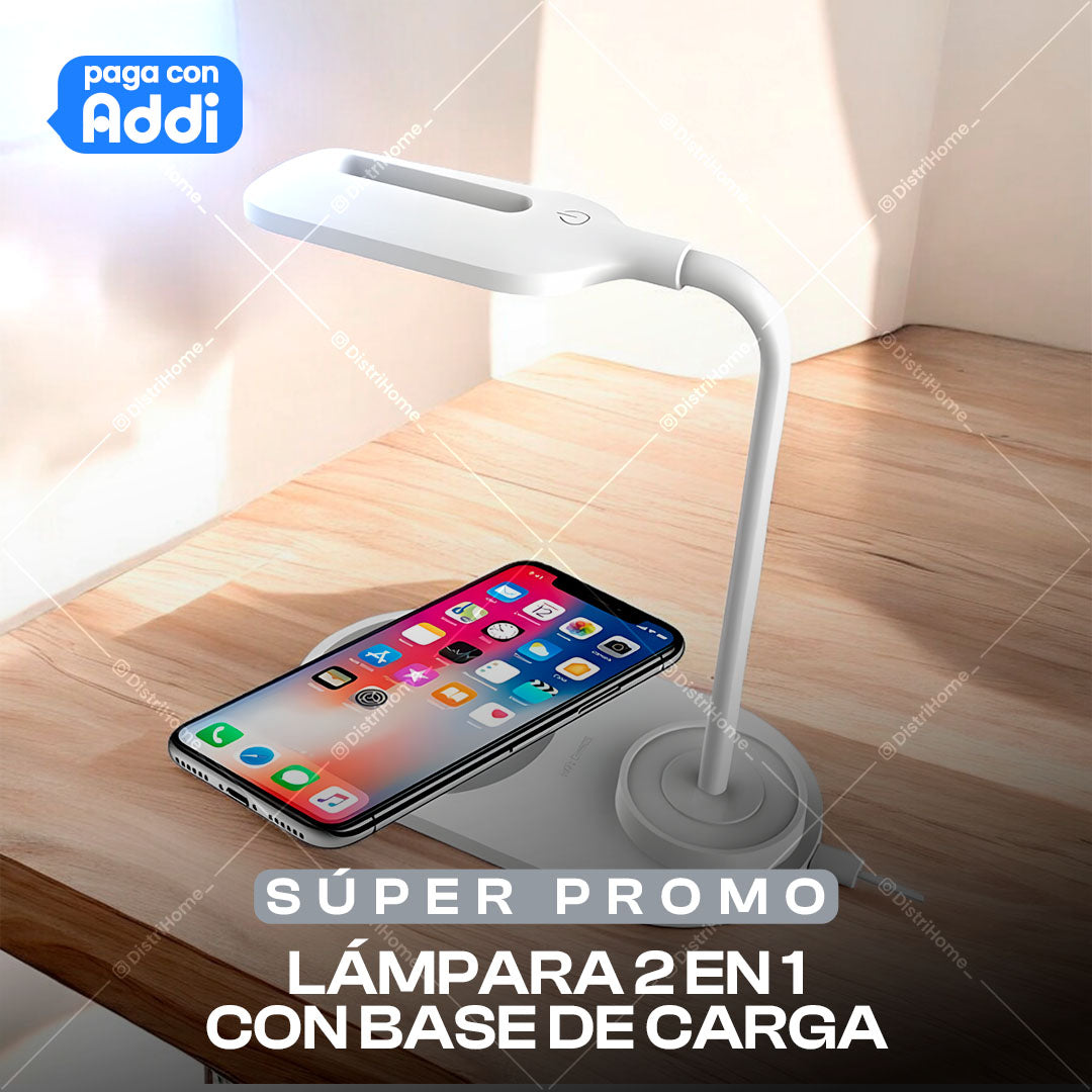 LAMPARA 2 EN 1 CON BASE DE CARGA