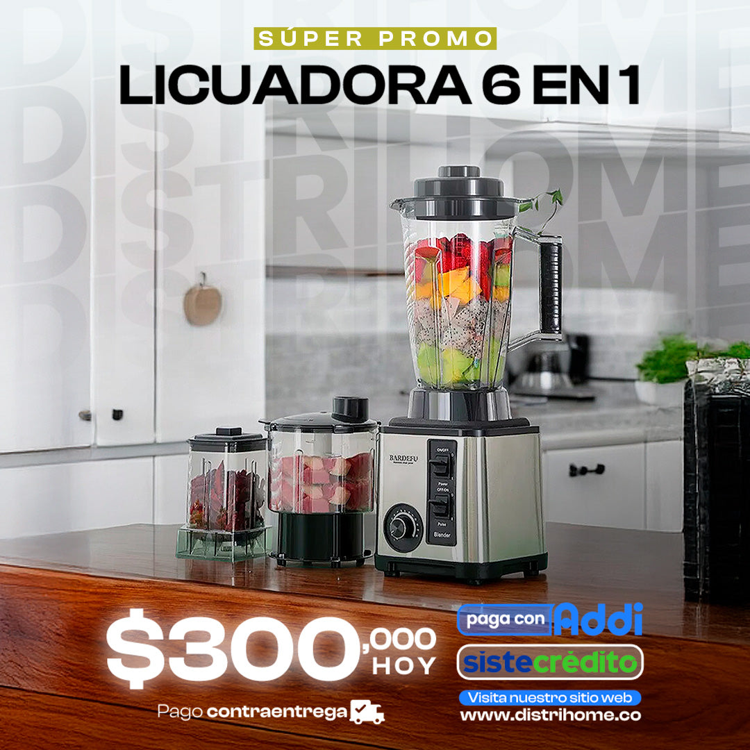 LICUADORA MULTIFUNCIONAL 6 EN 1 9500W