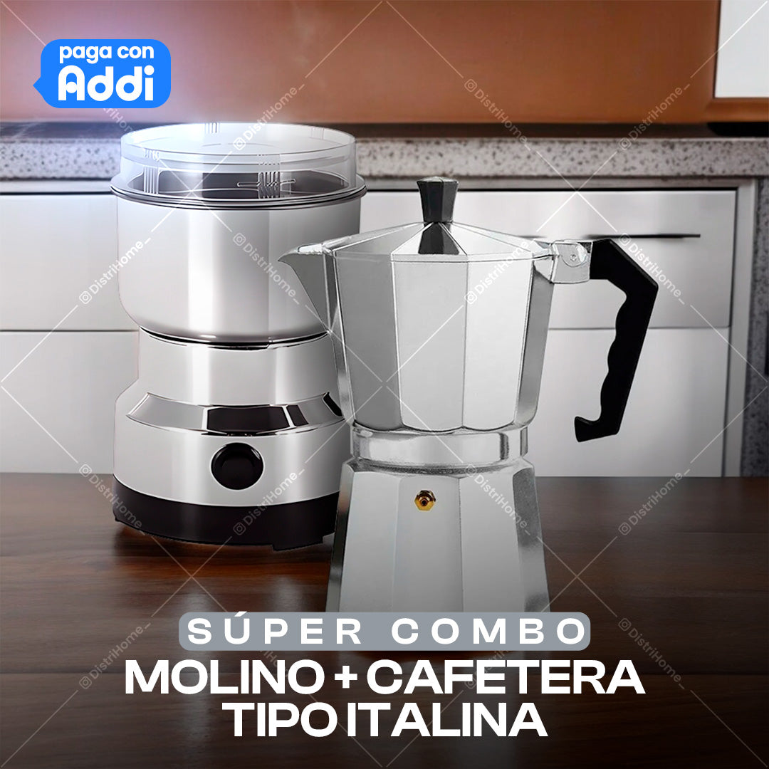MOLINO + CAFETERA