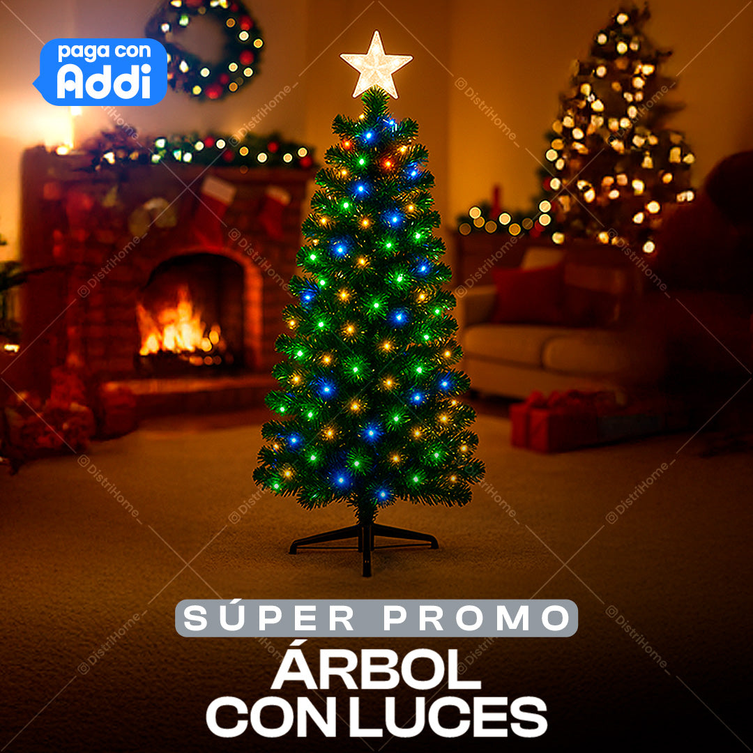 ARBOL DE NAVIDAD 1,6 M CON LUCES