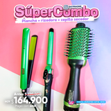 Combo plancha Aguacate + Cepillo Aguacate + Rizadora tubo aguacate