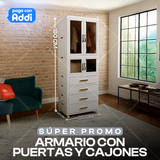 CLOSET ARMARIO CON PUERTAS Y CAJONES