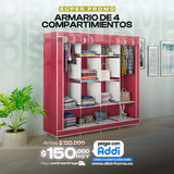 ARMARIO DE 4 COMPARTIMIENTOS HOGAR