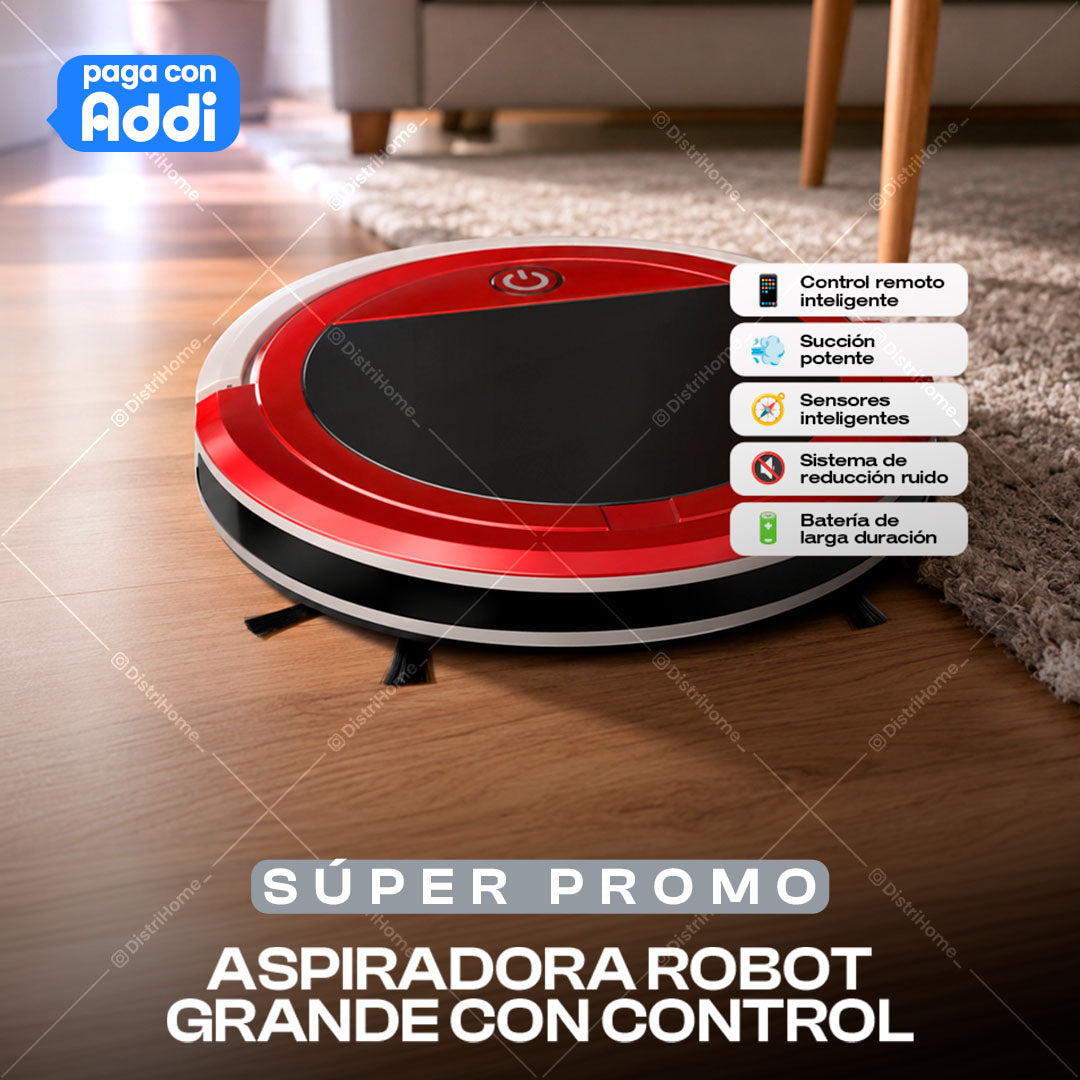 ASPIRADORA ROBOT GRANDE + CONTROL