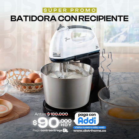 BATIDORA CON RECIPIENTE HOGAR