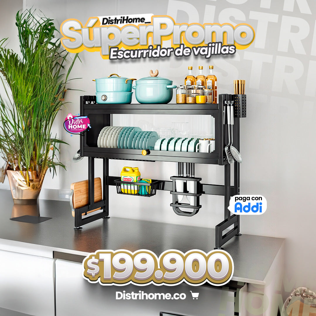 ORGANIZADOR Y ESCURRIDOR DE PLATOS HOGAR