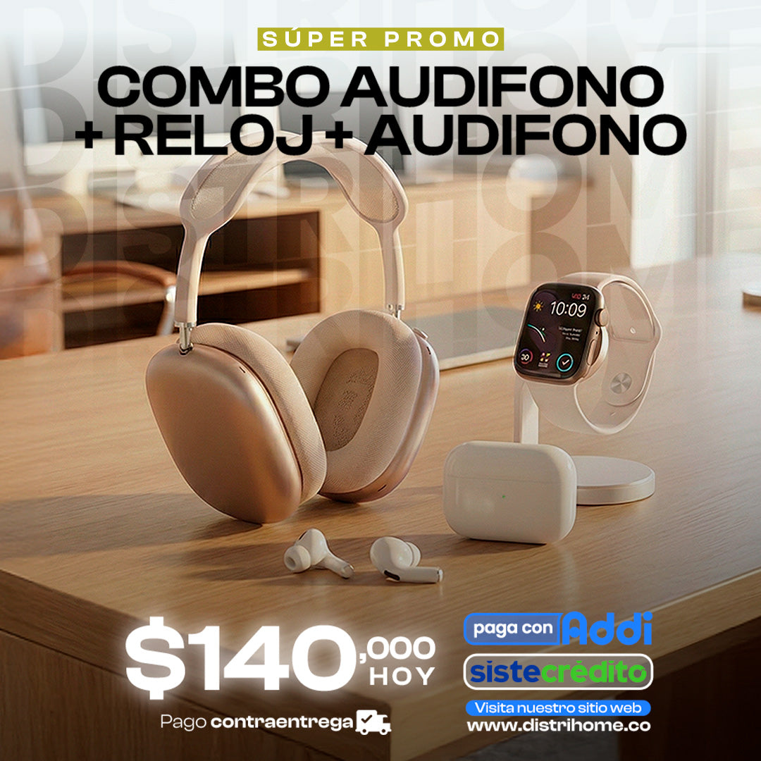 COMBO AUDIFONO + RELOJ + DIADEMA