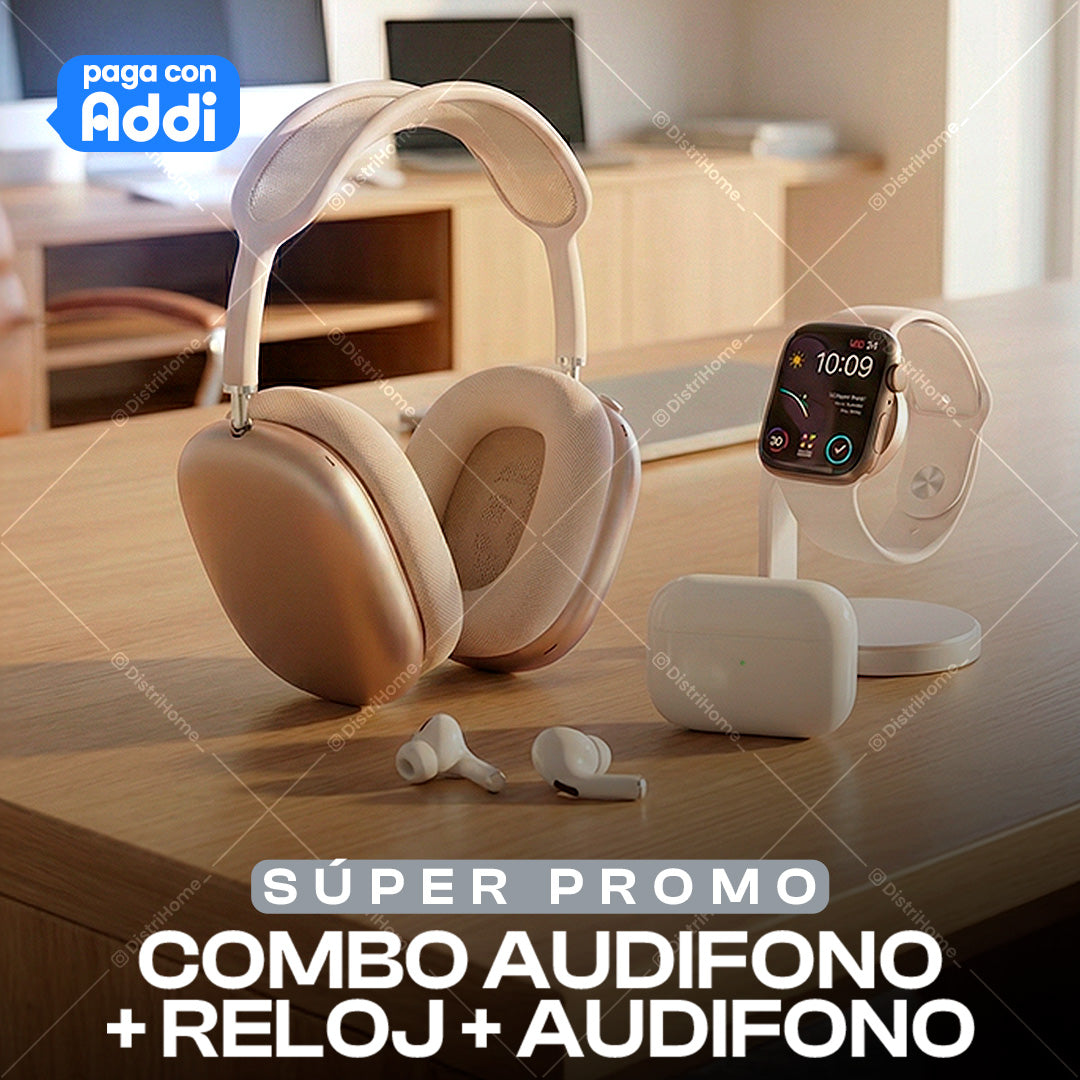 COMBO AUDIFONO + RELOJ + DIADEMA