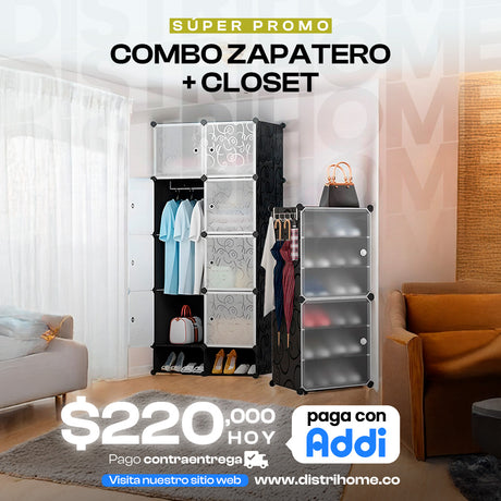 COMBO ZAPATERO + CLOSET LAMINA