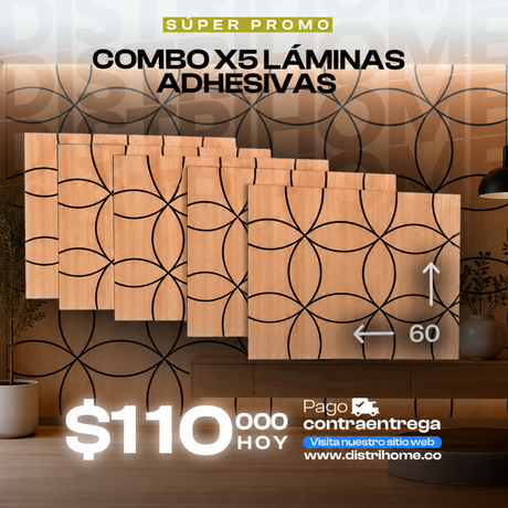 COMBO X5 LAMINAS ADHESIVAS